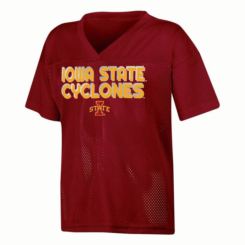 slide 1 of 3, NCAA Iowa State Cyclones Girls' White Jersey - S, 1 ct