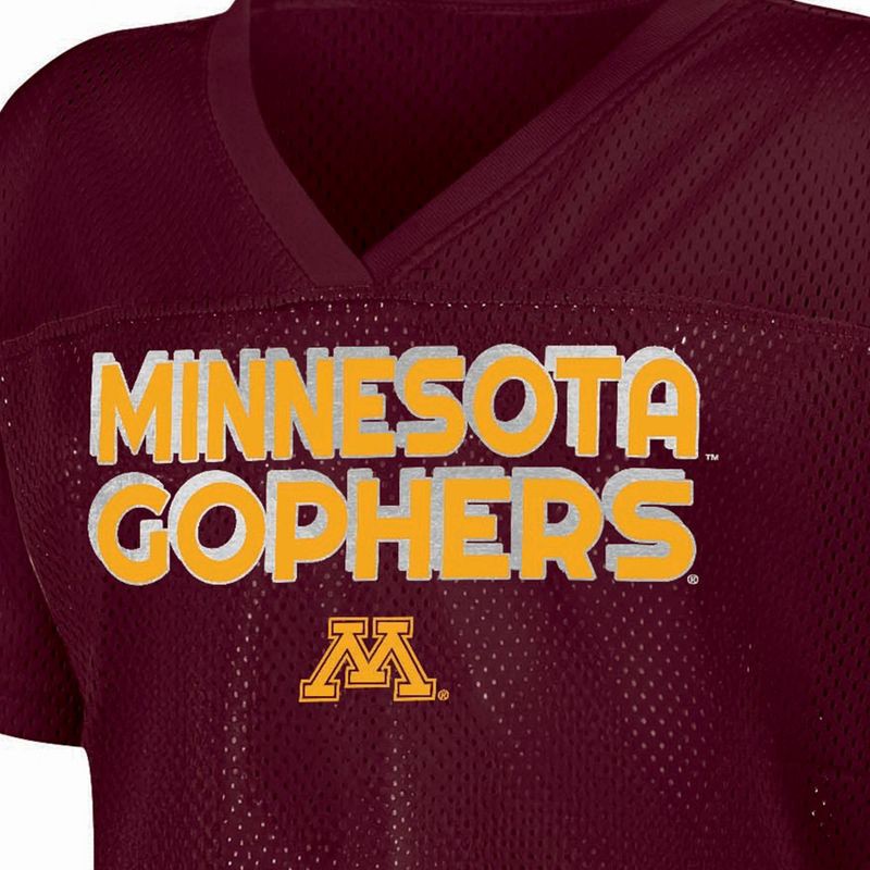 slide 3 of 3, NCAA Minnesota Golden Gophers Girls' White Jersey - M: Lightweight V Neck Pullover, 1 ct