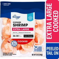 Kroger® Extra Large Shrimp Cooked Peeled & Deveined Tail On