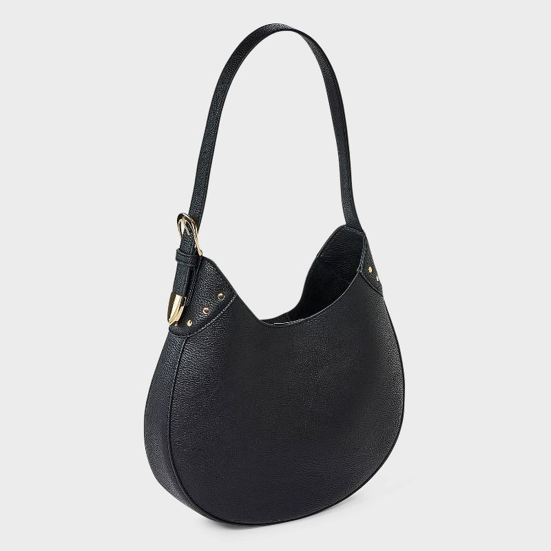 slide 3 of 5, Curved Shoulder Bag - Universal Thread™ Black, 1 ct