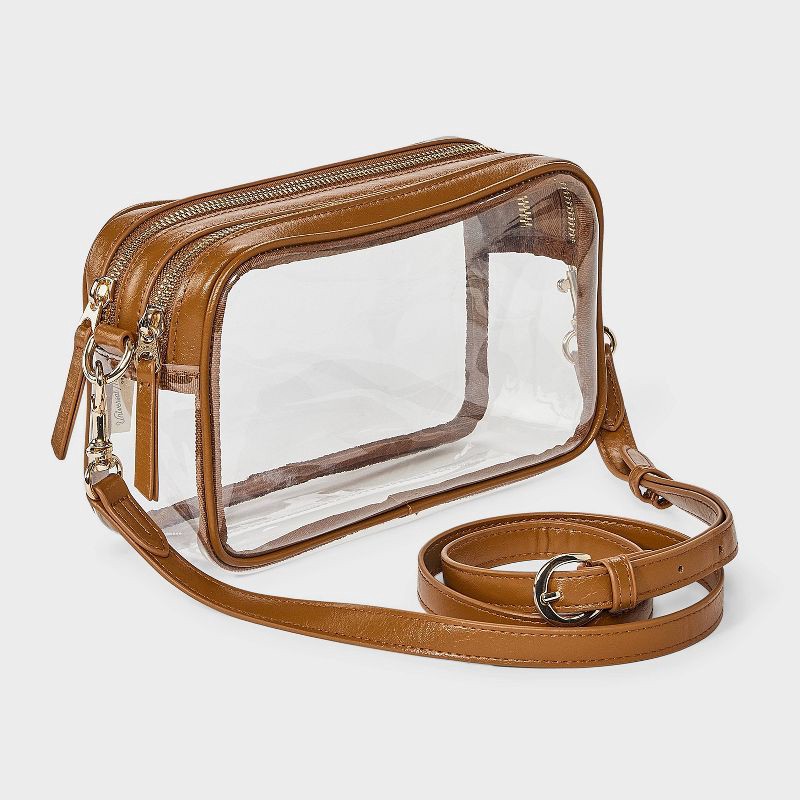 slide 3 of 5, Double Zip Camera Crossbody Bag - Universal Thread™ Clear, 1 ct