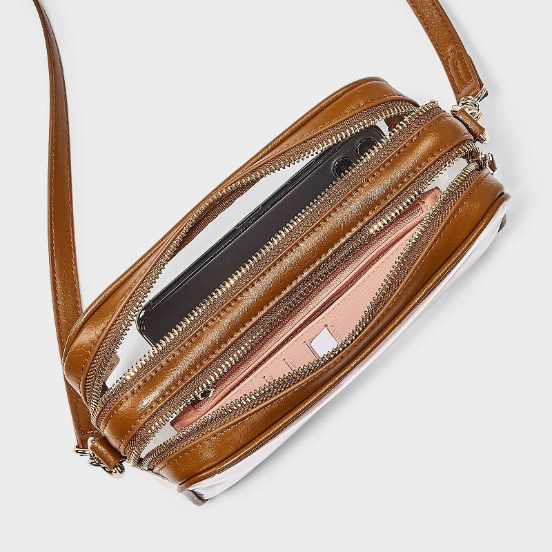 slide 4 of 5, Double Zip Camera Crossbody Bag - Universal Thread™ Clear, 1 ct