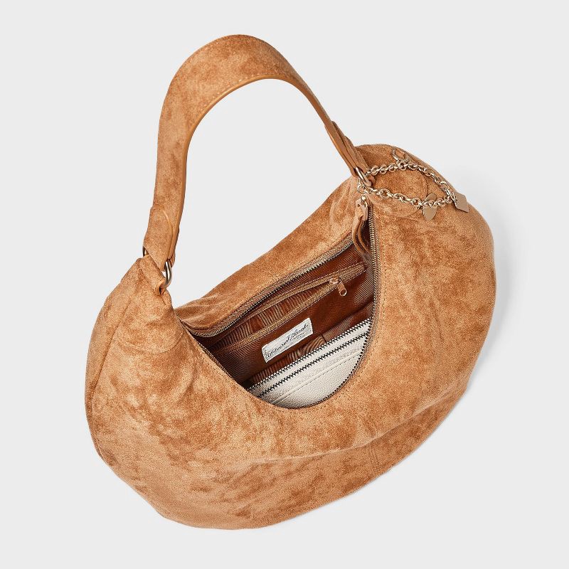 slide 4 of 5, Oversized Crescent Shoulder Bag - Universal Thread™ Brown, 1 ct
