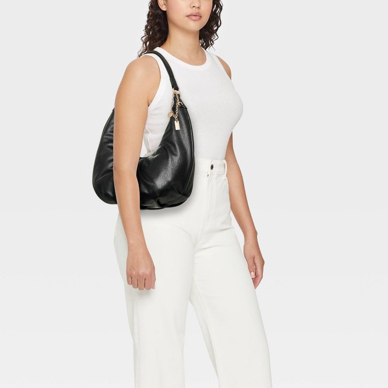 slide 2 of 5, Oversized Crescent Shoulder Bag - Universal Thread™ Black, 1 ct