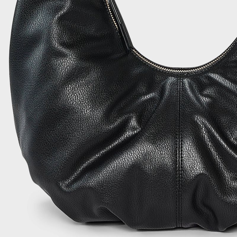 slide 5 of 5, Oversized Crescent Shoulder Bag - Universal Thread™ Black, 1 ct