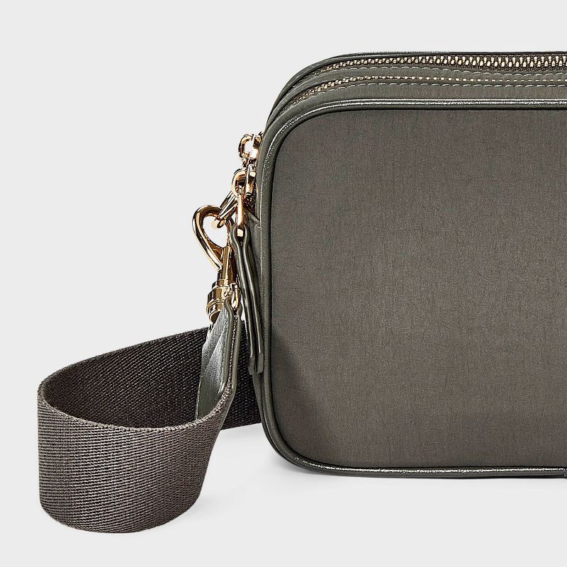 slide 5 of 5, Double Zip Camera Crossbody Bag - Universal Thread™ Gray, 1 ct