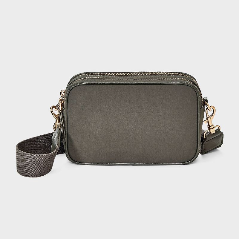 slide 1 of 5, Double Zip Camera Crossbody Bag - Universal Thread™ Gray, 1 ct