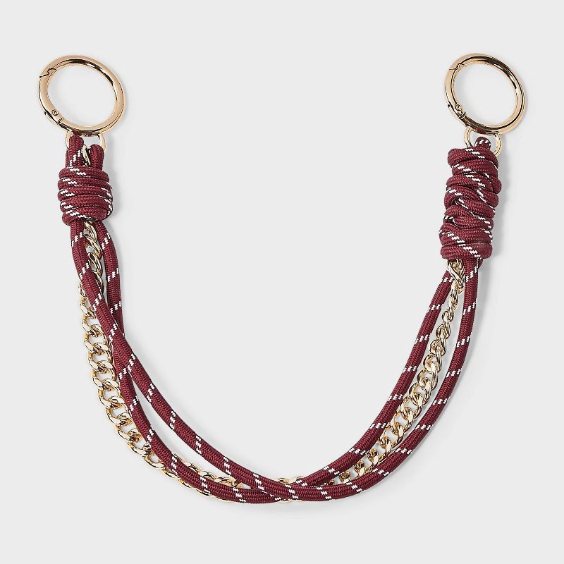 slide 1 of 3, Sport Cord Bag Charm - Universal Thread™ Burgundy, 1 ct