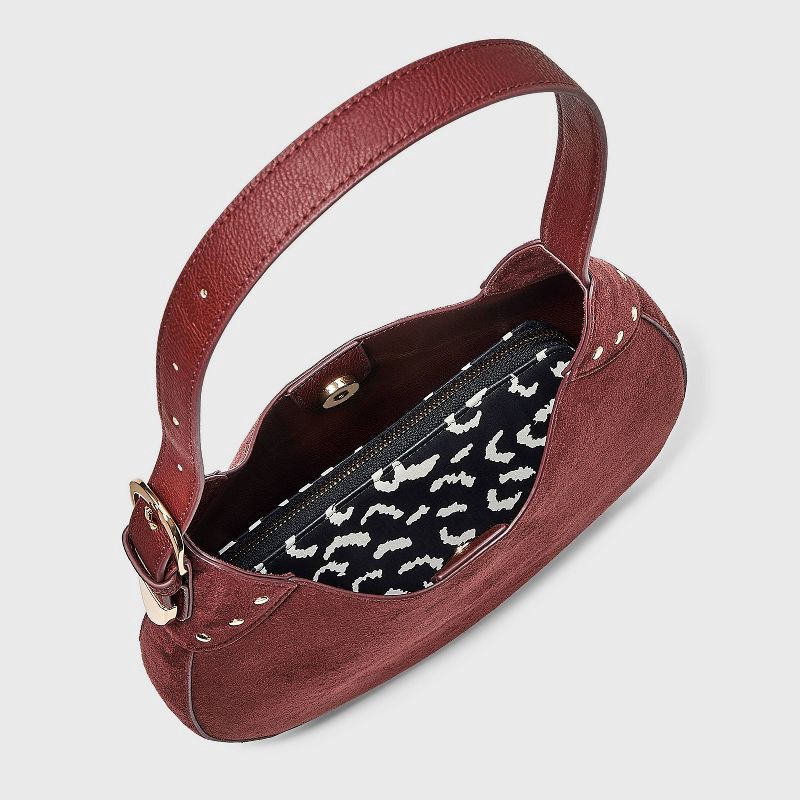 slide 4 of 5, Curved Shoulder Bag - Universal Thread™ Burgundy, 1 ct