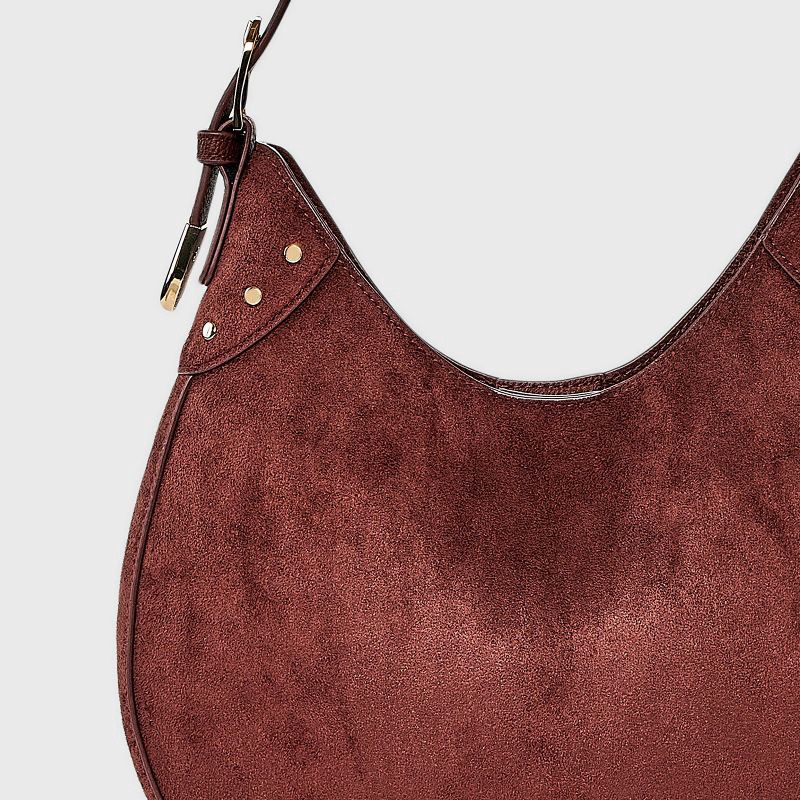 slide 5 of 5, Curved Shoulder Bag - Universal Thread™ Burgundy, 1 ct
