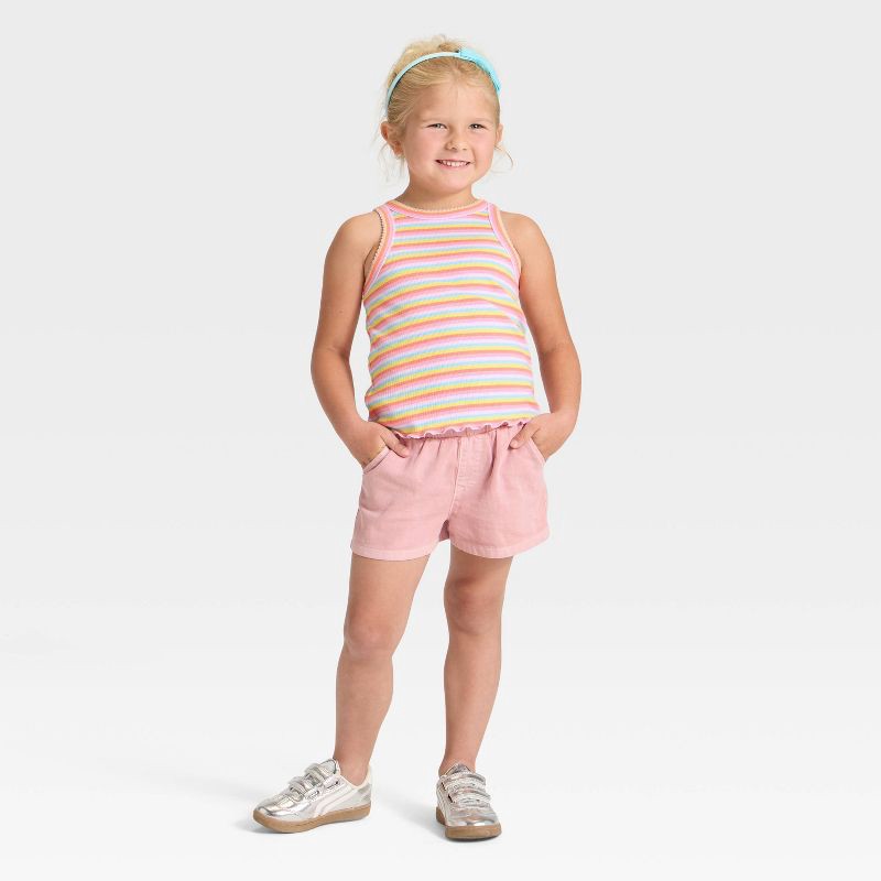 slide 3 of 3, Toddler Girls' Woven Shorts - Cat & Jack™ Light Mauve 4T, 1 ct