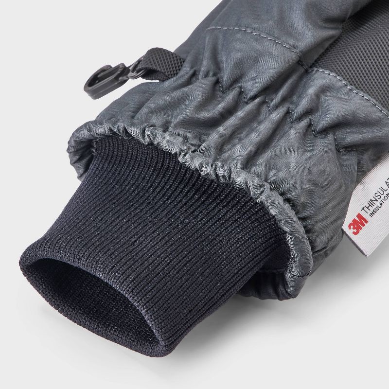 slide 3 of 3, Toddler Boys' Colorblock Snowplay Ski Mittens - Cat & Jack™ Gray 2T-5T, 1 ct