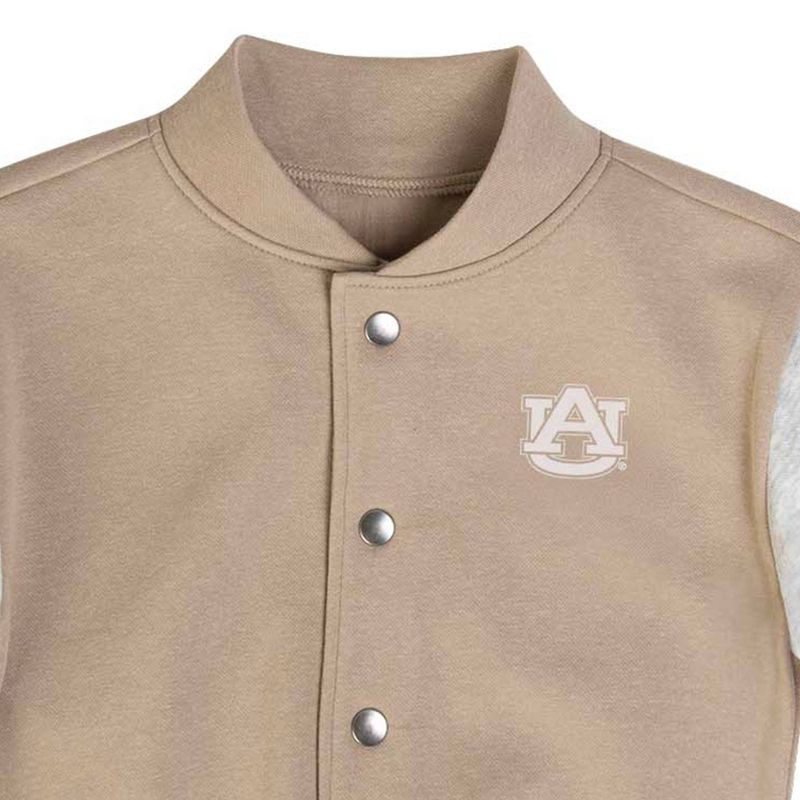 slide 3 of 3, NCAA Auburn Tigers Toddler Boys' Tan Button Up Jacket - 2T, 1 ct