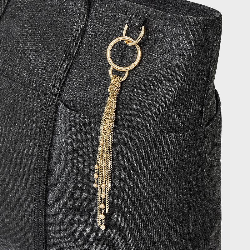 slide 2 of 2, Chain Fringe Dangle Bag Charm - Universal Thread™ Gold, 1 ct