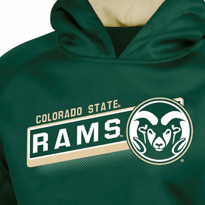slide 3 of 3, NCAA Colorado State Rams Boys' Gray Hooded Sweatshirt - M: Fleece Pullover, 1 ct