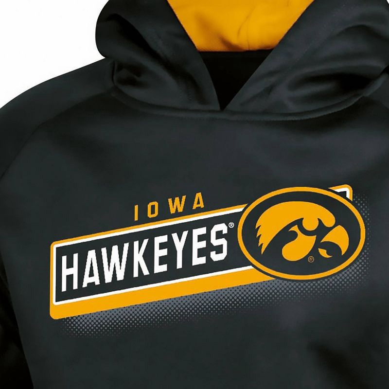 slide 3 of 3, NCAA Iowa Hawkeyes Boys' Gray Hooded Sweatshirt - L, 1 ct