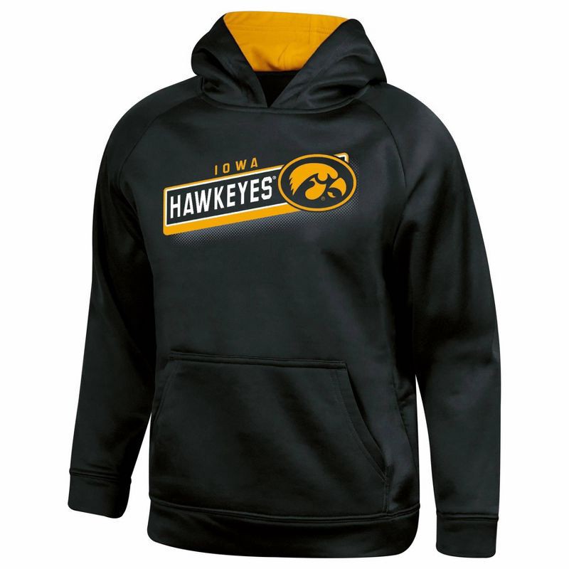 slide 1 of 3, NCAA Iowa Hawkeyes Boys' Gray Hooded Sweatshirt - XL, 1 ct
