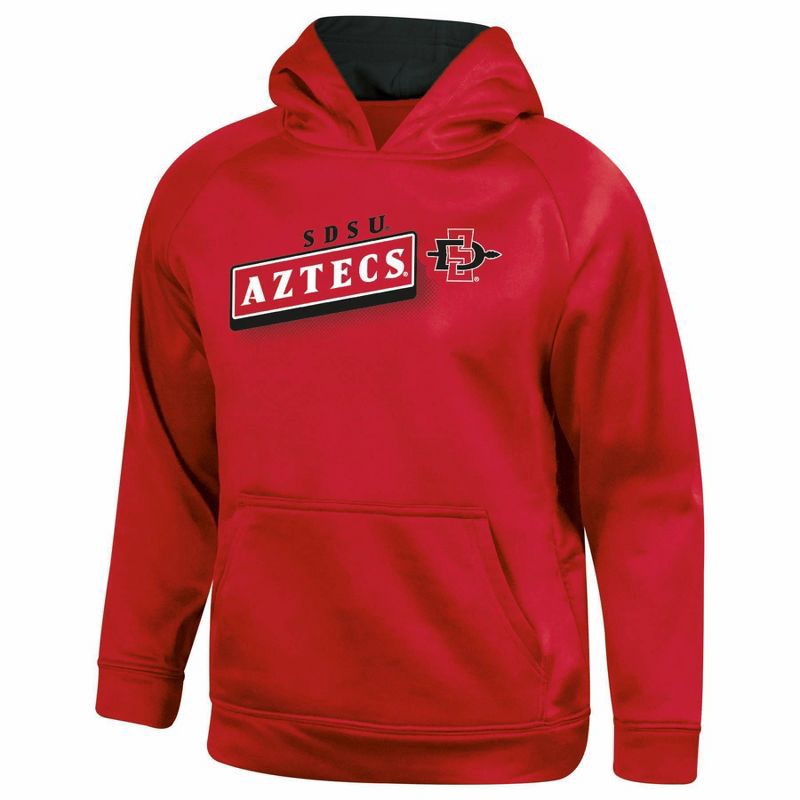 slide 1 of 3, NCAA San Diego State Aztecs Boys' Gray Hooded Sweatshirt - XL, 1 ct