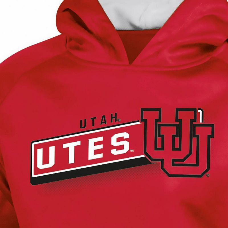 slide 3 of 3, NCAA Utah Utes Boys' Gray Hooded Sweatshirt - XL, 1 ct
