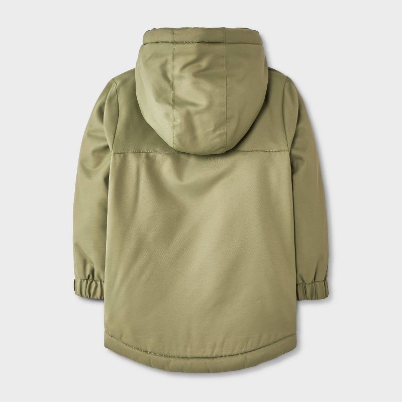 slide 2 of 4, Toddler Boys' Cozy Lined Playground Parka Jacket - Cat & Jack™ Olive Green 12M, 1 ct