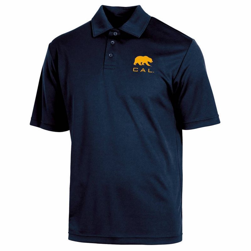 slide 1 of 3, NCAA Cal Golden Bears Men's Polo T-Shirt - M: Lightweight Polyester, Standard Fit, 1 ct