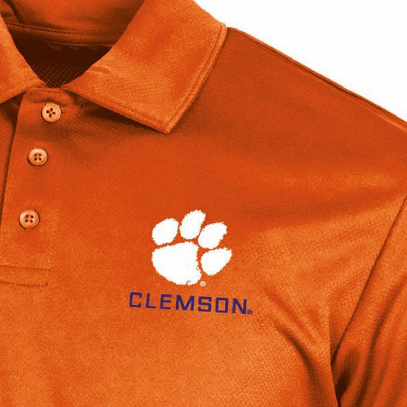 slide 3 of 3, NCAA Clemson Tigers Men's Polo T-Shirt - S, 1 ct