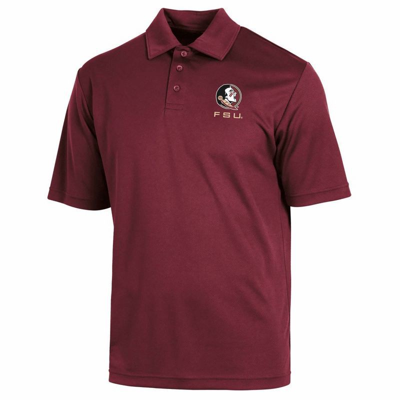 slide 1 of 3, NCAA Florida State Seminoles Men's Polo T-Shirt - M: Lightweight Polyester, Standard Fit, 1 ct