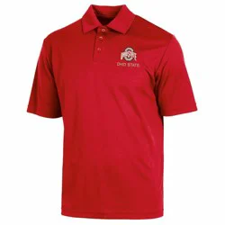 NCAA Ohio State Buckeyes Men's Polo T-Shirt - M: Lightweight Polyester, Standard Fit