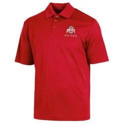NCAA Ohio State Buckeyes Men's Polo T-Shirt - M: Lightweight Polyester, Standard Fit