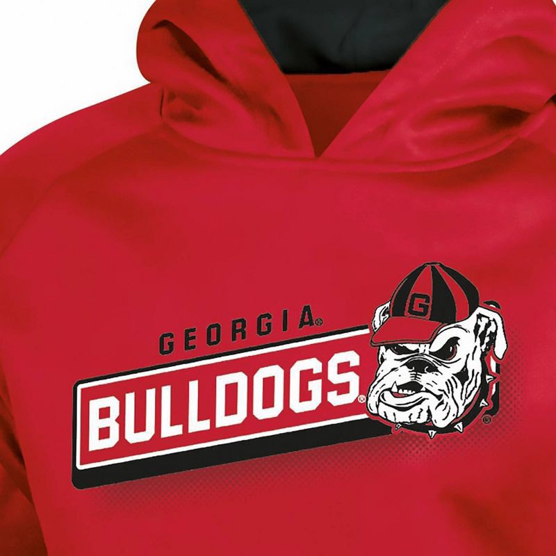 slide 3 of 3, NCAA Georgia Bulldogs Boys' Gray Hooded Sweatshirt - S, 1 ct