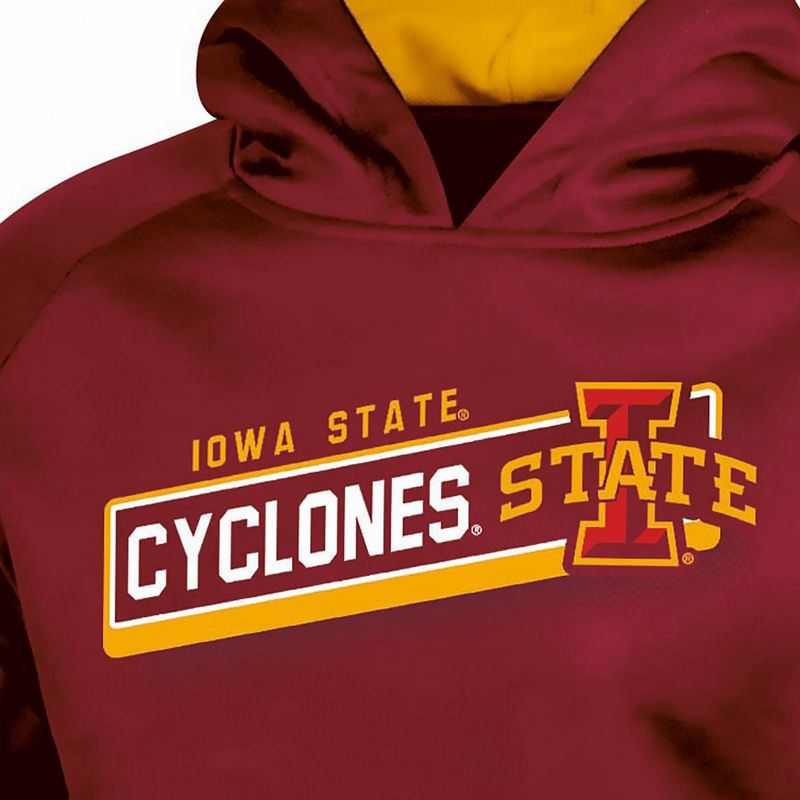 slide 3 of 3, NCAA Iowa State Cyclones Boys' Gray Hooded Sweatshirt - M: Polyester Fleece Pullover, 1 ct