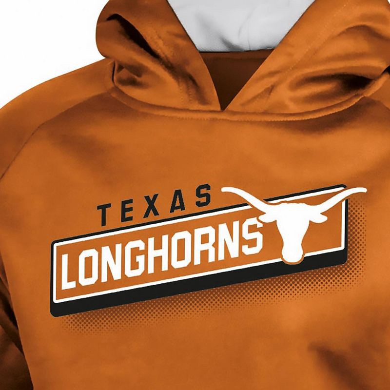 slide 3 of 3, NCAA Texas Longhorns Boys' Gray Hooded Sweatshirt - M, 1 ct