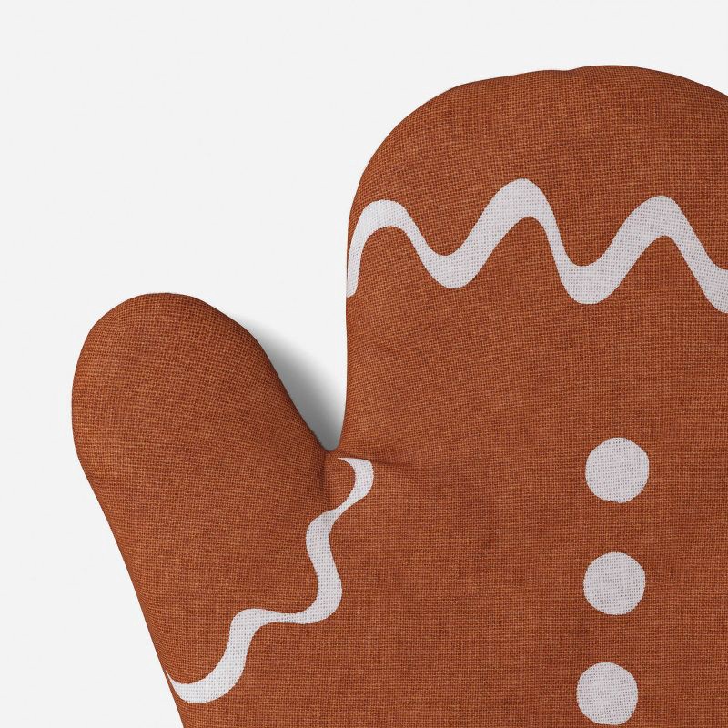 slide 3 of 3, Christmas Gingerbread Cotton Oven Mitts - Wondershop™, 1 ct