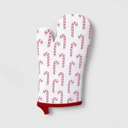 Christmas Candy Canes Cotton Oven Mitts - Wondershop™