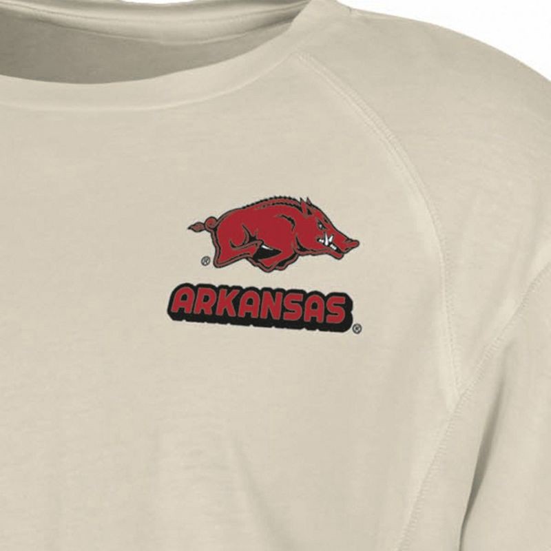 slide 3 of 3, NCAA Arkansas Razorbacks Women's Long Sleeve Cream T-Shirt - S, 1 ct
