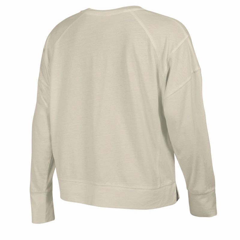 slide 2 of 3, NCAA Auburn Tigers Women's Long Sleeve Cream T-Shirt - M: Cotton-Polyester Blend, Crew Neck, 1 ct