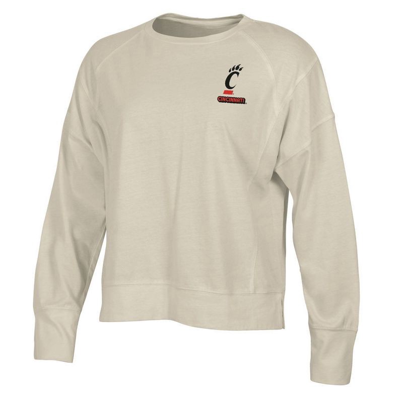 slide 1 of 3, NCAA Cincinnati Bearcats Women's Long Sleeve Cream T-Shirt - L, 1 ct