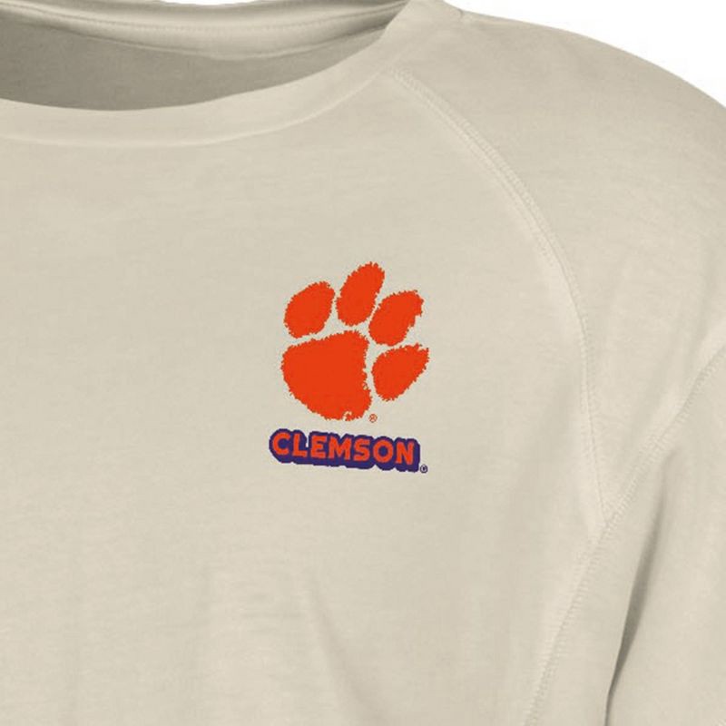 slide 3 of 3, NCAA Clemson Tigers Women's Long Sleeve Cream T-Shirt - L, 1 ct