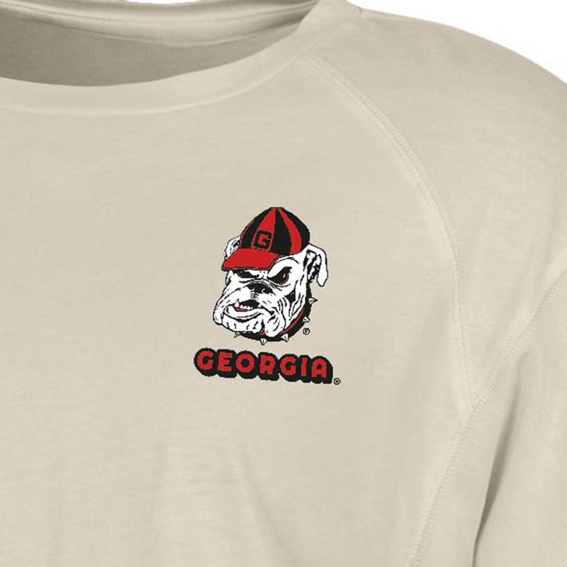 slide 3 of 3, NCAA Georgia Bulldogs Women's Long Sleeve Cream T-Shirt - L, 1 ct