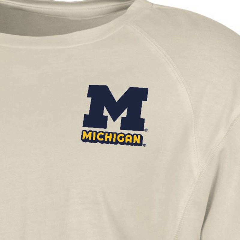 slide 3 of 3, NCAA Michigan Wolverines Women's Long Sleeve Cream T-Shirt - XL, 1 ct