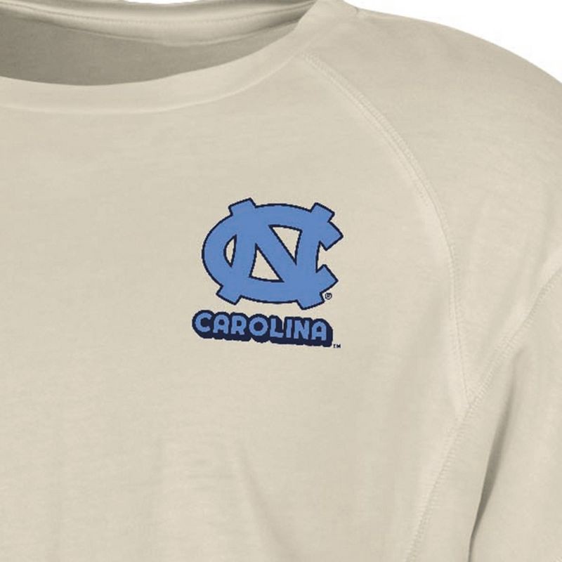 slide 3 of 3, NCAA North Carolina Tar Heels Women's Long Sleeve Cream T-Shirt - M: Cotton-Polyester Blend, Lightweight Jersey Fabric, Crew Neck Pullover, 1 ct