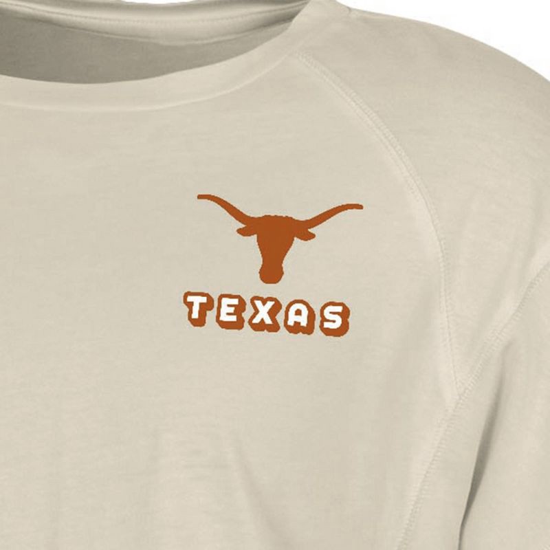slide 3 of 3, NCAA Texas Longhorns Women's Long Sleeve Cream T-Shirt - L, 1 ct