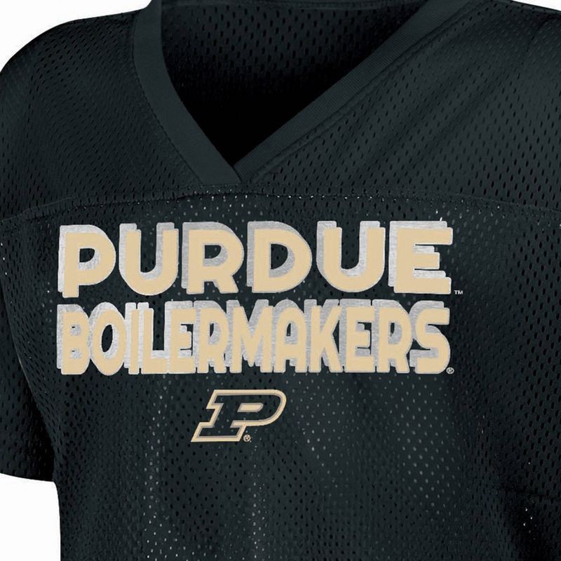 slide 3 of 3, NCAA Purdue Boilermakers Girls' White Jersey - M: Polyester V Neck Pullover Shirt, 1 ct
