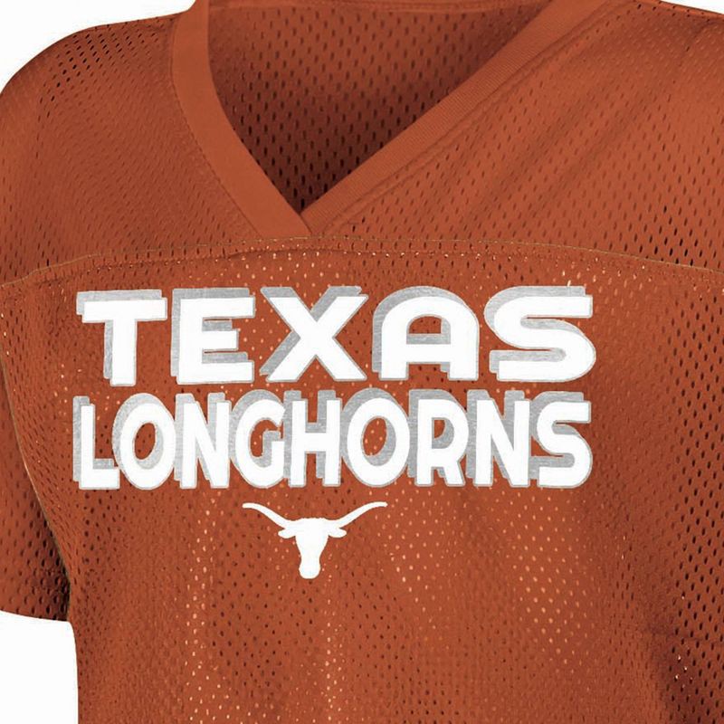slide 3 of 3, NCAA Texas Longhorns Girls' White Jersey - L, 1 ct