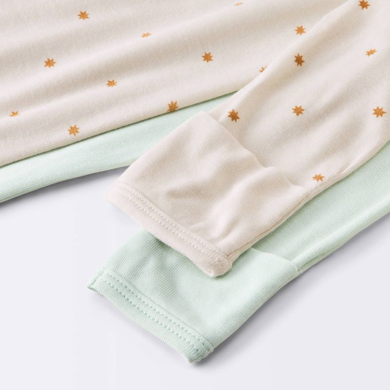 slide 4 of 4, Baby 2pk Stars Soft Blend Sleep N' Play - Cloud Island™ Green Newborn, 2 ct