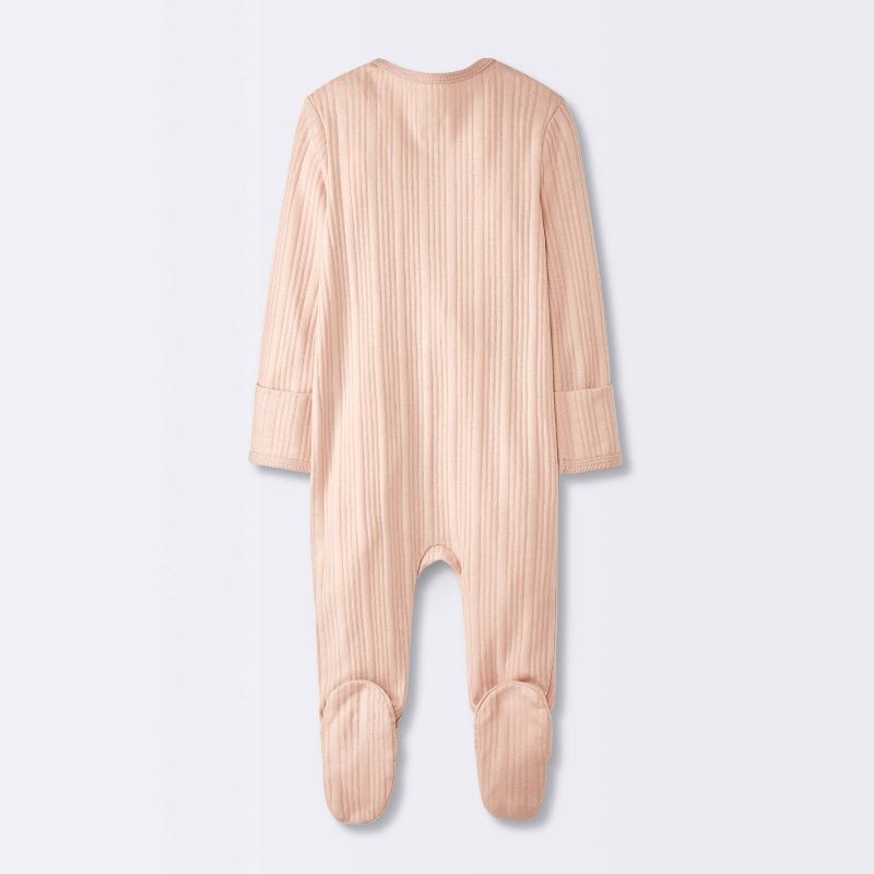 slide 2 of 4, Baby Girls' 3pk Floral Sleep N' Play - Cloud Island™ Peach 0-3M, 3 ct