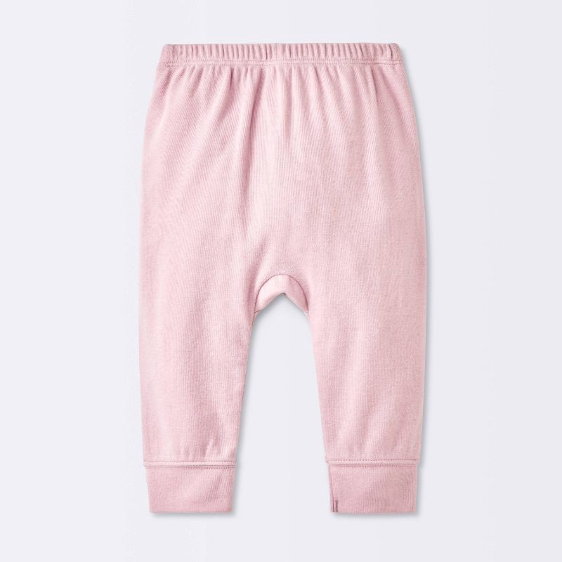 slide 2 of 3, Baby Girls' 3pk Cotton Jogger Pants - Cloud Island™ Pink 6-9M, 3 ct