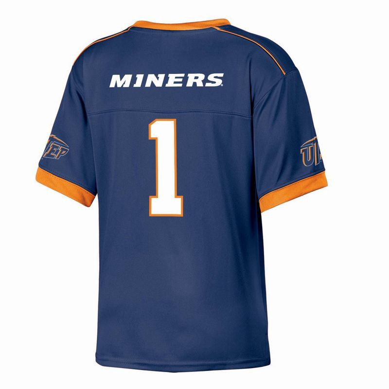 slide 2 of 3, NCAA UTEP Miners Boys' Jersey - M: Pullover, V Neck, Short Sleeve, 1 ct