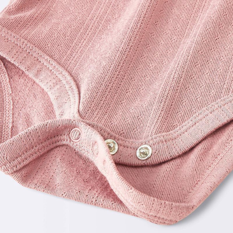 slide 2 of 4, Baby Girls' 2pc Pointelle Set - Cloud Island™ Pink Newborn, 2 ct