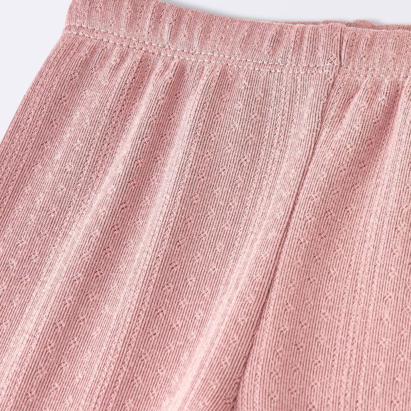 slide 4 of 4, Baby Girls' 2pc Pointelle Set - Cloud Island™ Pink Newborn, 2 ct